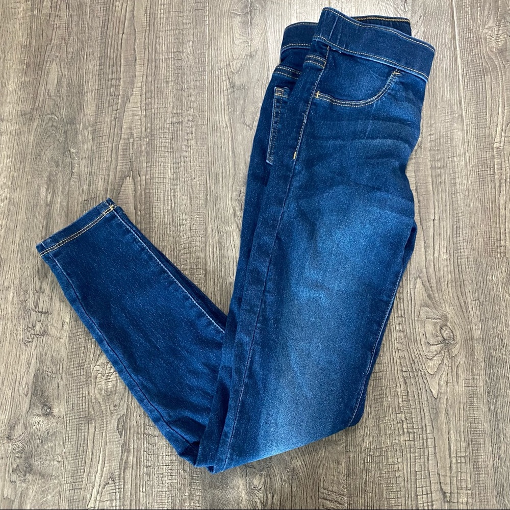 SO blue jeans skinny elastic adjustable waist Cotton Girls size 12